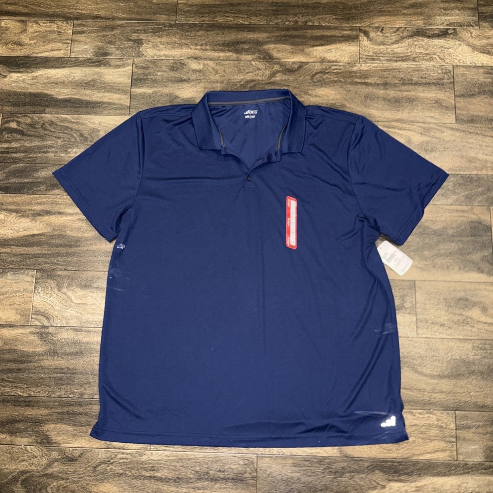 BCG Polo Shirt Performance Short-sleeve Moisture-Wicking Navy Blue Men's 3XL
